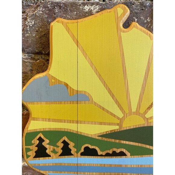 Totally Bamboo • WISCONSIN • State Decorative Colorful Hand Painted Hangable Bam - Picture 2 of 13
